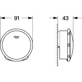 Grohe Talentofill opbouwset voor 28991 en 28990 chr.